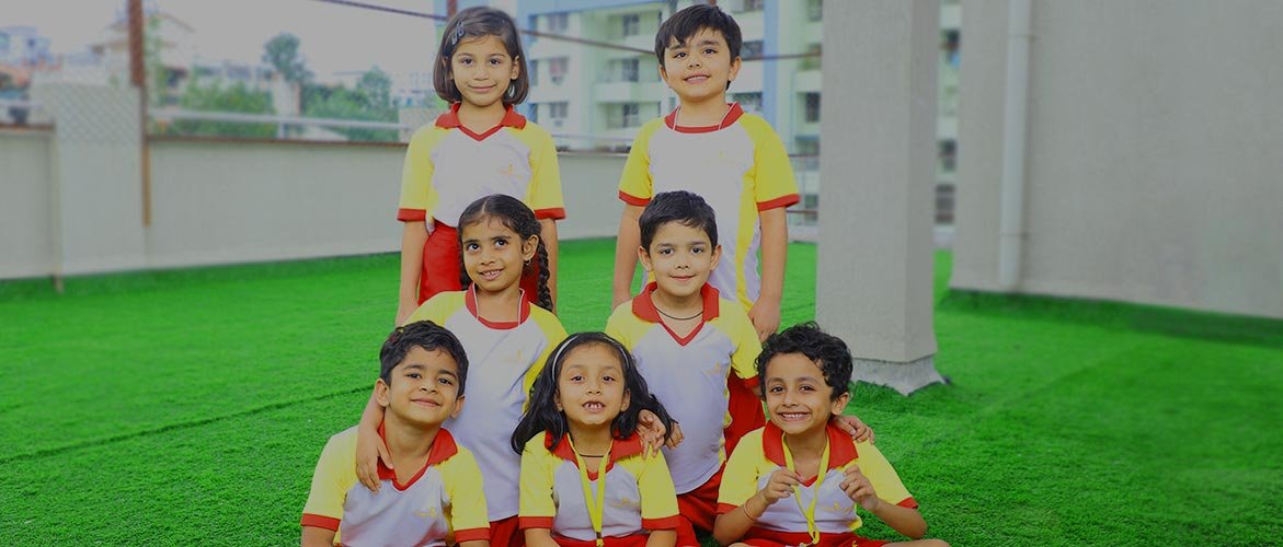 Students Posing for a picture in the best school in pune